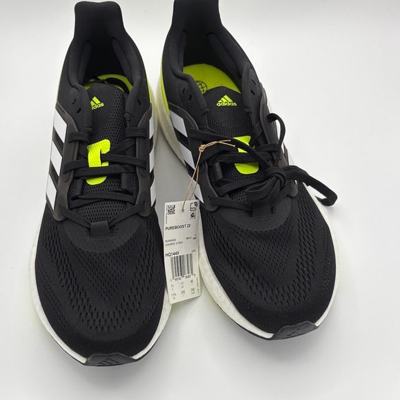 adidas Other - Adidas Black and White Running Shoes with Neon Highlights